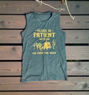 YITAN Women’s Sleeveless Graphic Tank Top - Please Be Patient With Me I'm From T